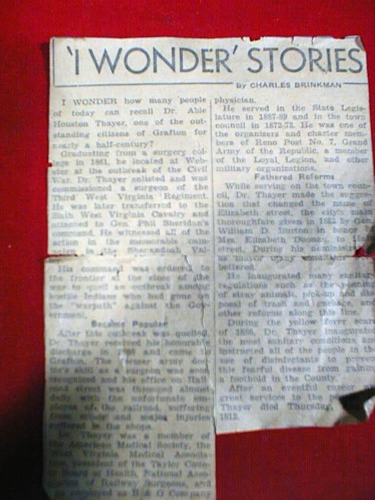 Dr Thayer's  - "I Wonder Stories"